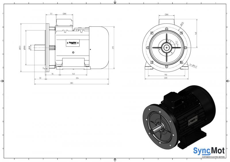 SM 11kW; 1500 rpm; IEC112 B35 SM 11kW; 1500 rpm; IEC112 B35