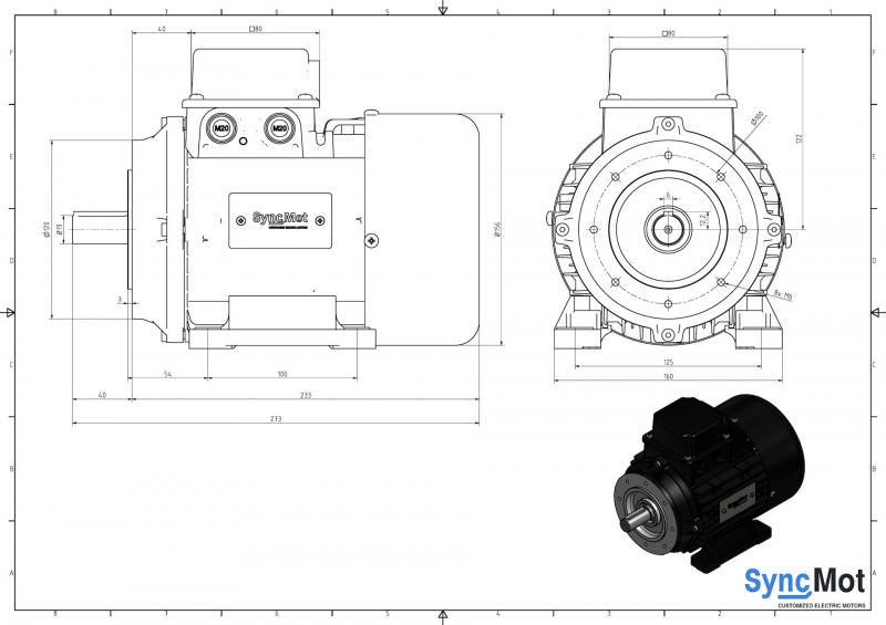 SM 5,5kW; 3000 rpm; IEC80 B34 SM 5,5kW; 3000 rpm; IEC80 B34